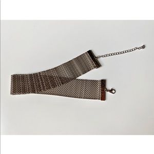Free People Sliver Metal Mesh Choker OneSize